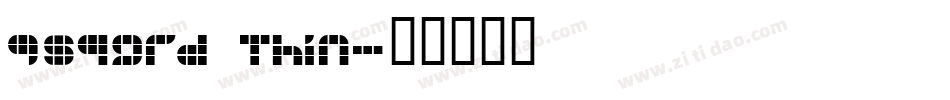 9sqgrd Thin字体转换